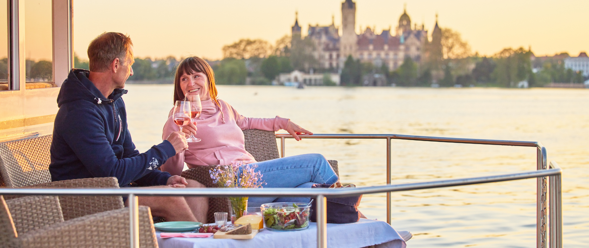 Essen auf dem Schweriner See