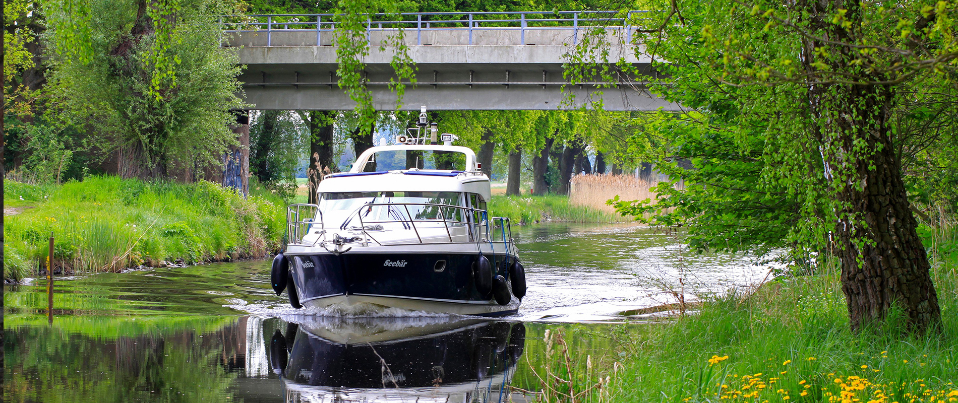 Sportboot in der Lewitz